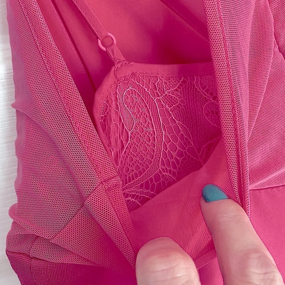 🎉2XHP🎉Bebe Hot Pink Size S Bodycon Dress - Picture 3 of 16